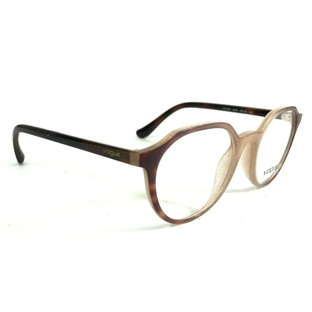 Vogue Eyeglasses Frames VO5226 2639 Brown Nude Fade Round Hexagon 48-19-140
